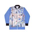 Men's Bomber Jacket In Blue With Graffiti Design Extra Large Mysimplicated