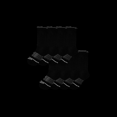 Women's Merino Wool Blend Calf Sock 8-Pack - Black - Medium - Bombas