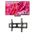 Samsung QN65S90CAFXZA 65 4K OLED Smart TV with AI Upscaling with a Sanus VMPL50A-B1 Tilting Wall Mount for 32 -85 Flat Screen TVs (2023)