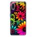 MUNDAZE Samsung Galaxy A02 Shockproof Clear Hybrid Protective Phone Case Neon Rainbow Glow Colorful Abstract Flowers Floral Cover