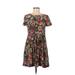 Sam & Lavi Casual Dress - DropWaist: Tan Print Dresses - Women's Size 0