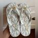 Michael Kors Shoes | Mk Michael Kors Flipflops | Color: Cream/Gold | Size: 6