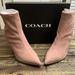 Coach Shoes | Coach Blush Whitney Suede Bootie - Gently Worn | Color: Cream/Pink | Size: 10