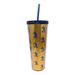 Disney Dining | Mickey Mouse Gold Earidescent Walt Disney World 50th Anniversary Tumbler | Color: Blue/Gold | Size: Os