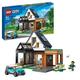 LEGO 60398 City Familienhaus mit Elektroauto, Puppenhaus Set mit Spielzeugauto und Zubehör, Bauen mit Modulen, modulares BAU-Spielzeug für Kinder ab 6 Jahren