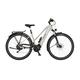 FISCHER E-Bike Trekking VIATOR 7.0i Elektrofahrrad für Damen und Herren, RH 45 cm, Mittelmotor 70 Nm, 36 V Akku, zementgreige matt, 45cm-630Wh