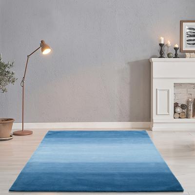 Wollteppich THEKO "Wool Comfort", blau, B:140cm H:14mm L:200cm, Schurwolle, Teppiche, Handweb Teppich, reine Wolle, handgewebt, brilliante Farben, Scandi Image