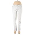 Adriano Goldschmied Jeans - Mid/Reg Rise Skinny Leg Denim: White Bottoms - Women's Size 30 - Light Wash