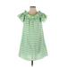 Corey Lynn Calter Casual Dress - A-Line Crew Neck Short sleeves: Green Print Dresses - Women's Size X-Small