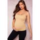 Maternity Taupe Contour Rib Strappy Longline Top