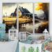 August Grove® Welcome To The Cottage House III - Landscape Canvas Wall Art Set Metal in Black/Gray/White | 32 H x 48 W x 1 D in | Wayfair
