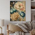 Red Barrel Studio® Vibrant Multi-Color Floral Bunch IV - Unframed Print on Wood Metal in Blue/Brown/Yellow | 32 H x 24 W x 1 D in | Wayfair