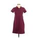 Nike Active Dress - Shirtdress: Burgundy Print Activewear - Women's Size X-Small