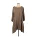 Linea by Louis Dell'Olio Casual Dress - High/Low: Tan Dresses - Women's Size Medium