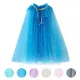 Cape de princesse en tulle à paillettes pour filles accessoires de fête costume d'Halloween