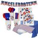 Puleo 171 PC. Patriotic 4th of July Disposable Party Plastic Utensils, Tableware, and Décor Set Serves 24 - 8' x 10'