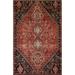 Tribal Geometric Shiraz Persian Vintage Area Rug Handmade Wool Carpet - 5'3"x 8'1"