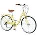 26 Inch Women s Bike Adult Cruiser Bicycle Shimano 7 Speed Steel Frame City Commuter Bike for Ladies Yellow