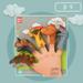 JUNWELL 5PCS Animal Bath Finger Puppets Dinosaur Head Finger Toys Best Choice for Kids Party Favors Treasure Box Prizes Pinata Fillers and Goodie Bag Fillers