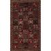 Animal Pictorial Bakhtiari Persian Vintage Rug Handmade Wool Carpet - 4'10"x 8'8"