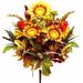Faux Pumpkins, Sunflowers, Berries, Leaves, Acorns, Filler Fall Bush - GPB143-MIXED
