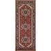 Geometric Heriz Serapi Indian Runner Rug Handmade Wool Carpet - 2'7"x 8'0"