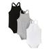 Licupiee Baby Girl Summer 3 Pack Jumpsuit Sleeveless Back Cross Strap Newborn Solid Color Romper Casual Bodysuit
