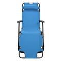 Outdoor Folding Lounge Chaise Portable Beach Recliner Patio Chair Patio Outdoor Pool Beach Lawn Recliner Home Patio Beach Sunbath Chair with Adjustable Pillow Blue