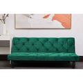 Ucloveria Velvet Sofa Converts Into Sofa Bed Suitable For Family Living Room Apartment Bedroom