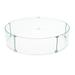 AMS Fireplace 23 Round Fire Pit Glass Wind Guard | Clear Tempered Glass Flame Protective Pane. Wind Resistant with Aluminum Corner Bracket and Rubber Feet