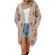 YFPWM Women s Warm Trendy Winter Jacket Punk Jacket Teen Streetwear Jacket Knitted Cardigan Coat Long Sleeve Jacket Khaki L