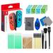 Joy-Con (L/R) Wireless Controllers for Nintendo Switch - Neon Red/Neon Blue With Cleaning Manual Kit Bolt Axtion Bundle Used