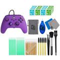 PowerA - Enhanced Wired Controller for Xbox Series X|S - Royal Purple With Cleaning Manual Kit Bolt Axtion Bundle Like New