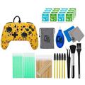 PowerA - Enhanced Wired Controller for Nintendo Switch - Pikachu Moods With Cleaning Manual Kit Bolt Axtion Bundle Used