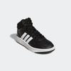 Sneaker ADIDAS SPORTSWEAR "HOOPS MID", Gr. 32, schwarz-weiß (core schwarz, cloud weiß, grau six), Textil, Synthetik, sportlich, Schuhe