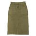 Anthropologie Skirts | Anthropologie Moss Green Button Front Midi Pencil Skirt Travel Khaki Pockets New | Color: Green | Size: Xs