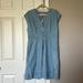 Madewell Dresses | Madewell Denim Cap-Sleeve Button-Front Dress In Sunwashed Indigo Size 10, Nwt | Color: Blue | Size: 10