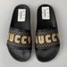 Gucci Shoes | Nib Gucci Polka Dot Pool Slides Size 36 | Color: Black | Size: 36