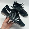 Nike Shoes | Nike Free Transform Fly Knit Size 10 Shoes Slip On Lace Up Sneakers Black Blue | Color: Black/Blue | Size: 10
