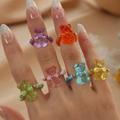 Anthropologie Jewelry | 2/$10 New! Gummy Bear Beaded Ring Cute Present Colorful | Color: Gold/Red/Silver | Size: Various