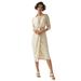 Anthropologie Dresses | Anthropologie V-Neck Knot Front Midi Dress | Color: Cream/White | Size: 14