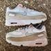 Nike Shoes | Nike Air Max 90 Baby Toddler Grey Peach White Sneakers 7c Cd6868-111 | Color: Gray/White | Size: 7bb