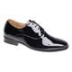 Mens Black Patent Lace Up Shoes Leather Lined (UK 13)