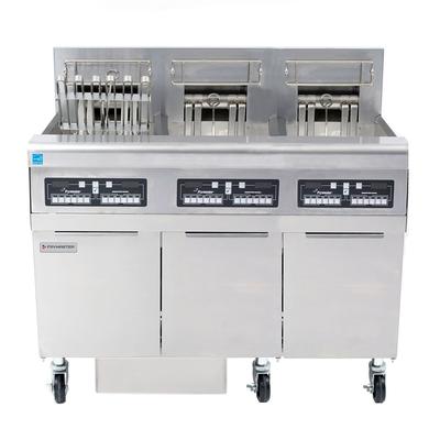 Frymaster FPRE317TC 208/1 Commercial Electric Fryer - (3) 50 lb Vats, Floor Model, 208v/1ph, Stainless Steel