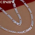 Collier en argent Sterling 925 pour hommes et femmes chaîne plate de 6MM bijoux à la mode chaîne