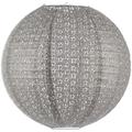 Atmosphera - Lanterne boule - papier ajouré et métal - D45 cm créateur d'intérieur - Gris