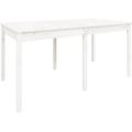 Table de jardin blanc 159,5x82,5x76 cm bois massif de pin - Vidaxl