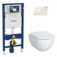 Pack Bati support Geberit et wc Suspendu douche VitrA V-Care 1.1 Basic blanc