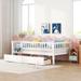 Sturdy Daybed with 2 Drawers and Fence Guardrails, Sturdy Pine Wood Sofa Bedframe for Maximized Space and Comfort