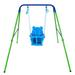 Toddler Swing Set Indoor/Outdoor Folding Metal Swing Set with Safety Belt for Baby Chirldren